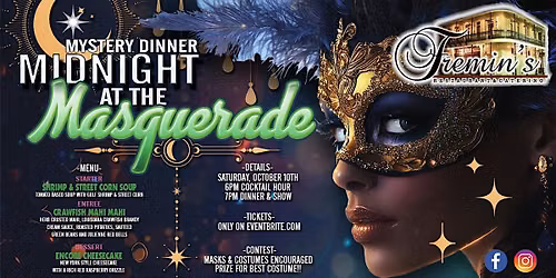 Midnight at the Masquerade: Mystery Dinner