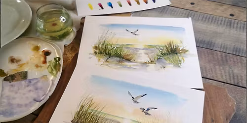 Seagulls & Sand Dunes Watercolour Workshop