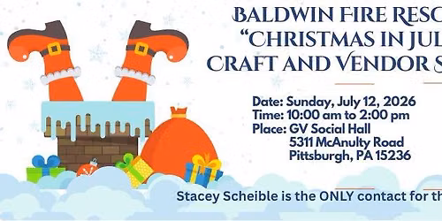 "Christmas in July" Craft and Vendor Show