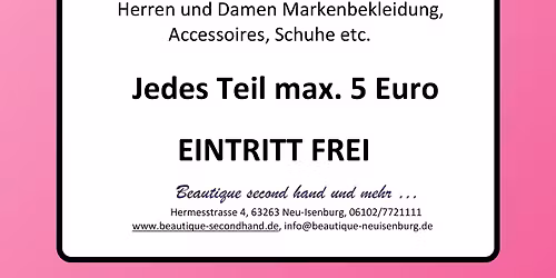 Neu-Isenburger Second-hand Kleidermarkt "Mach die Tüte voll"