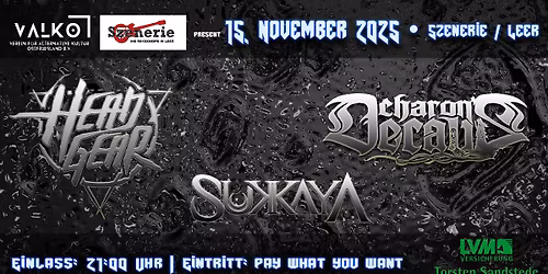 Modern Metal-Konzert mit Charon's Decay, Sukkaya und HeadGear