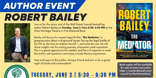 Robert Bailey Author Event