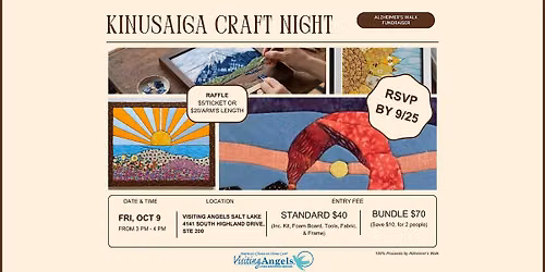 Kinusaiga Craft Night for The Walk to End Alzheimer\u2019s