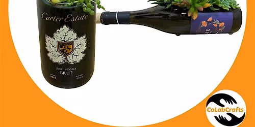 Succulent Arrangement on a Wine Bottle Workshop