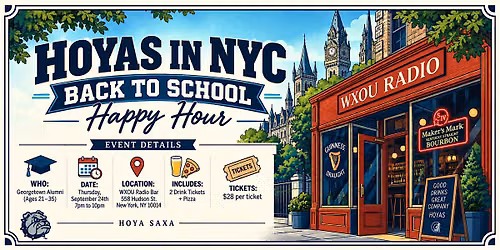 Georgetown Club of  Metro NY:  Young Alumni Happy Hour at WXOU Radio Bar