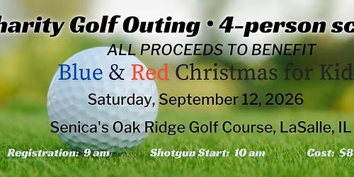 Blue and Red Christmas for Kids Golf Outing