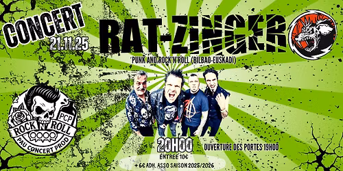 CONCERT PCP < RAT ZINGER (PUNK ROCK'N'ROLL \/ BILBAO EUSKADI)