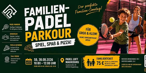 Padel mit Kindern - Familien Padel Parkour in Magdeburg
