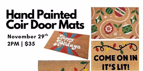 Hand Painted Holiday Coir Door Mats