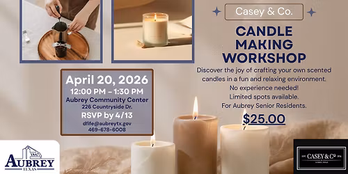 Candle Making Workshop with Casey & Co.
