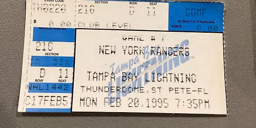 Tampa Bay Lightning at New York Rangers at Madison Square Garden