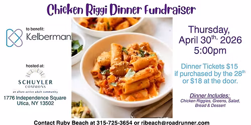 Chicken Riggi Dinner Fundraiser 