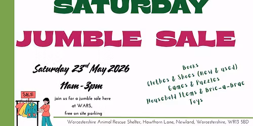 Second Hand Saturday Jumble Sale