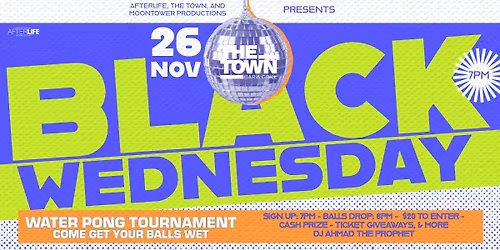 Black Out Wednesday Beer Pong Tourny & DJ Party  at The Tow