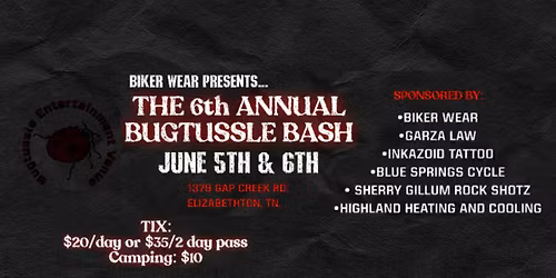 \ud83d\udc1eAugust Cur @ The 6th Annual Bugtussle Bash 6.6.26