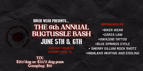 \ud83d\udc1eAugust Cur @ The 6th Annual Bugtussle Bash 6.6.26