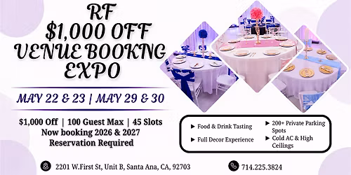 THE RF $1000 OFF VENUE BOOKING EXPO