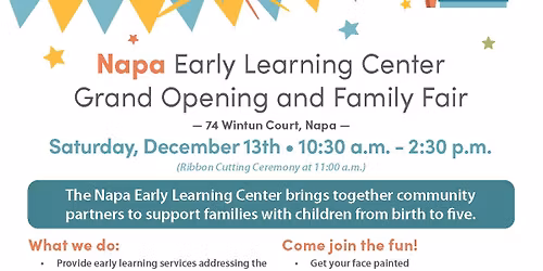 Napa Early Learning Center Grand Opening & Family Fair