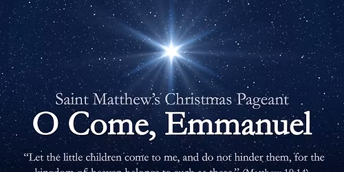 Pageant Sunday \u2013 Fourth Sunday in Advent