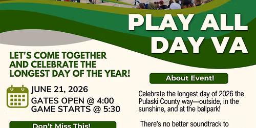 Play All Day VA @ Historic Calfee Park