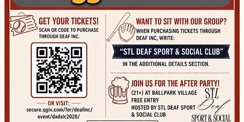 STL Deaf Cardinals Game + After Party