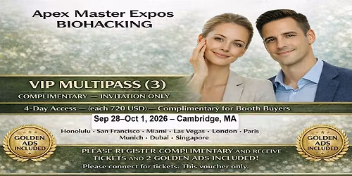 Apex Biohacking Masters Expos in Cambridge, MA