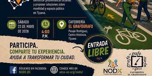 S\u00e1bado de exploraci\u00f3n editorial: NODX, ciudadanos transformando la movilidad y el espacio p\u00fablico.