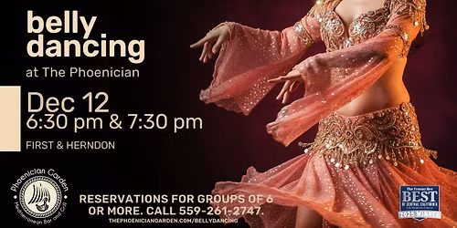 Belly Dancing Night with Jasmine at The Phoenician Garden \u2013 December 12