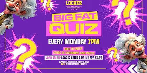 The BIG FAT QUIZ - 27th October!