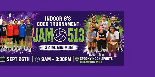 JAM 513 Coed 6s Indoor Hard Court Volleyball Spooky Nook Tournament