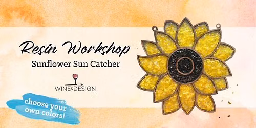 NEW! Sunflower Crushed Glass Sun Catcher