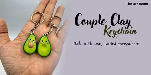 Couple Clay Keychain