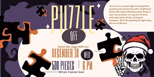 BHAM Nightmare Before Christmas Puzzle Night!