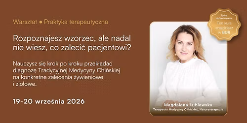 Warsztat tworzenia zalece\u0144 \u017cywieniowych i zio\u0142owych \u2013 dietetyka TMC w praktyce