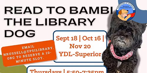 Read to Bambi the Library Dog