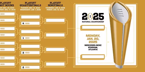 College Football Playoffs: First Round - Georgia Bulldogs vs. TBD - (Date: TBD - If Necessary)