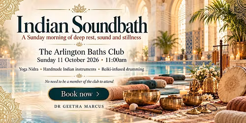 INDIAN SOUNDBATH with REIKI DRUMMING | 11th  Oct 2026