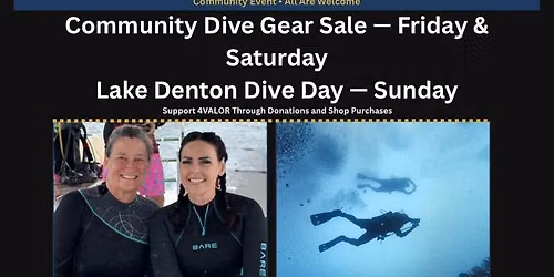 4VALOR Dive with Purpose: Community Launch & Dive Gear Sale