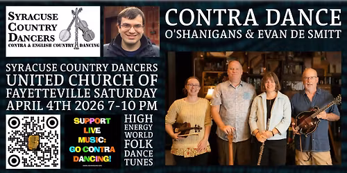 Syracuse Contra Dance - O'Shanigans w\/ Evan De Smitt