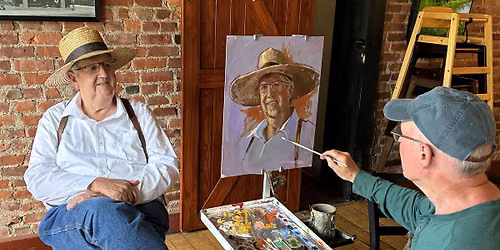 Oil Portrait Demo Brian Keeler at the Phelps Mansion Museum