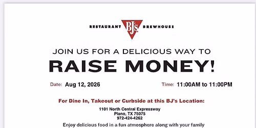 BJ\u2019s Restaurant and Brewhouse Give back night