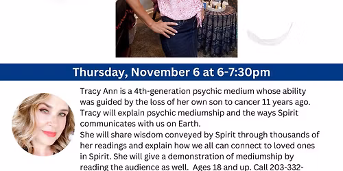 Psychic Medium Tracy McGrath at Beardsley Branch