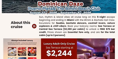 The Vibe Tribe: Dominican Daze Cruise