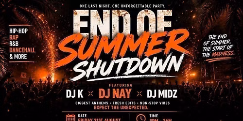 End Of Summer Shut Down