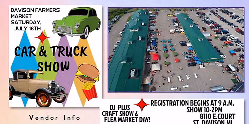 Car & Truck Show \u2014 Craft Show \/ Flea Market Flip Day