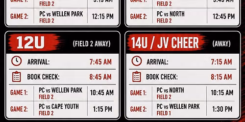 Jamboree - 10U\u25ab\ufe0f11U\u25ab\ufe0f12U\u25ab\ufe0f14U and \u25ab\ufe0fPW\u25ab\ufe0fJV