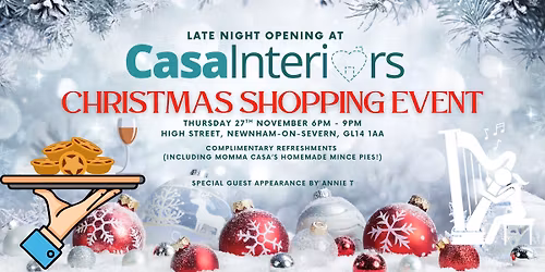 CHRISTMAS SHOPPING @ CASA - LATE NIGHT OPENING