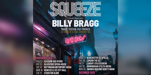 Squeeze and Billy Bragg at M&S Bank Arena Liverpool