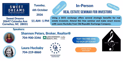 Real Estate Seminar for Investors- 1031 Exchange