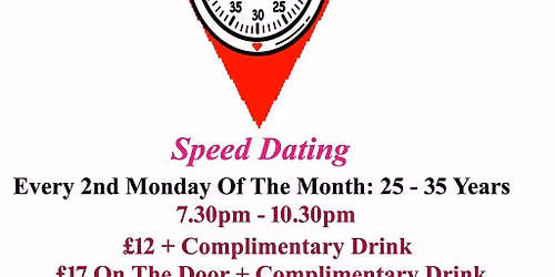 Speed dating 25 - 35 years Mondays
